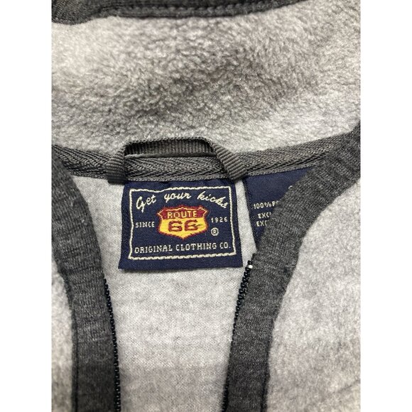 Route 66 Fleece Vest Men’s Size 2X Gray Full Zip - Picture 2 of 9
